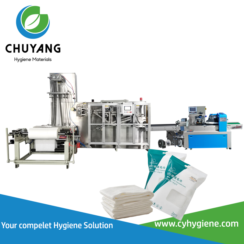 CY-2000 Fully automatic high speed disposable bath towel folding and packaging machine CY-2000 Fully automatic high speed disposable bath towel folding and packaging machine