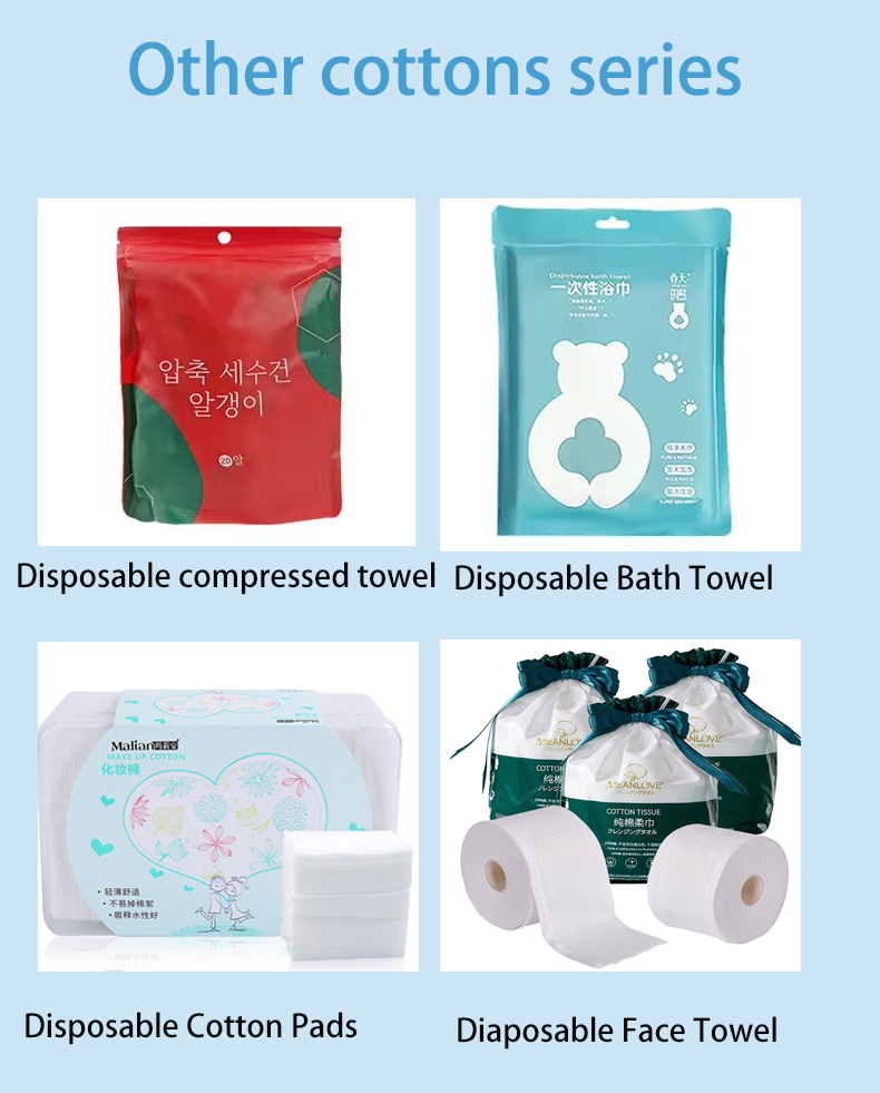 Disposable facial cleansing cotton square makeup removers pads hypoallergenic 100% pure cotton