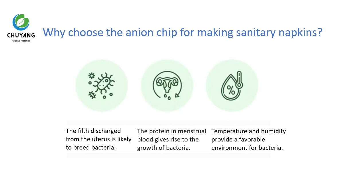 Anion Chip Raw Material for Sanitary Napkin 
