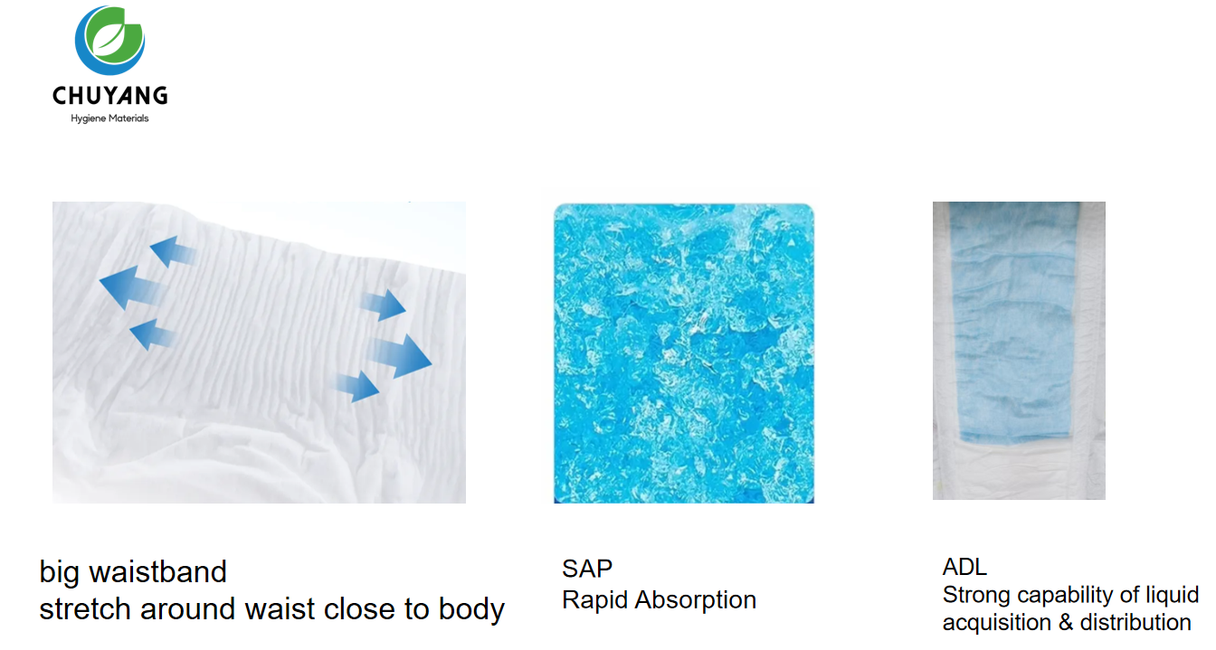 Baby Diaper With ADL Fluff Pulp soft super absorption Nappies non- woven fabric Big waistband diaper Baby Diaper With ADL Fluff Pulp soft super absorption Nappies non- woven fabric Big waistband diaper