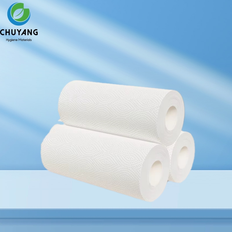 Super Absorbent Household Kitchen Paper Manufacturer 2ply Wood Pulp Kitchen Roll Paper Towel Tissue