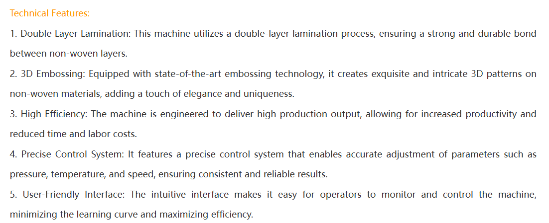 Non woven Fabric Double Layer 3D Lamination Embossing Machine Non woven Fabric Double Layer 3D Lamination Embossing Machine