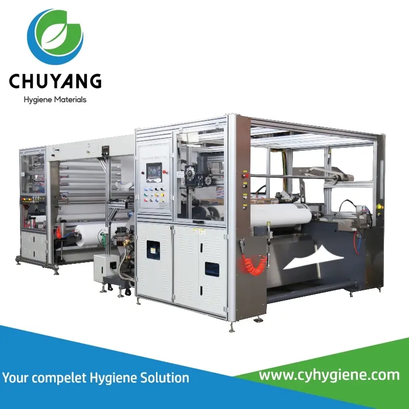 Non woven embossing & perforating slitting machine(Double unwinder and double rewinder) Non woven embossing & perforating slitting machine(Double unwinder and double rewinder)