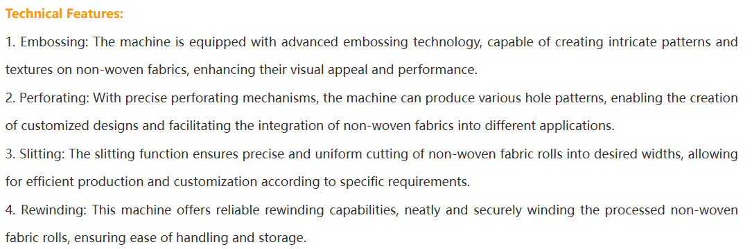 Non woven embossing & perforating slitting machine(Double unwinder and double rewinder) Non woven embossing & perforating slitting machine(Double unwinder and double rewinder)