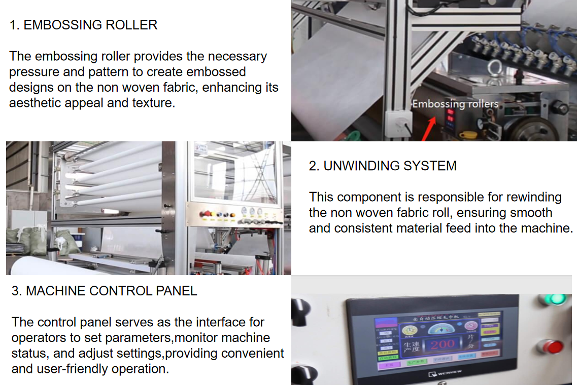 Non woven embossing & perforating slitting machine(Double unwinder and double rewinder) Non woven embossing & perforating slitting machine(Double unwinder and double rewinder)