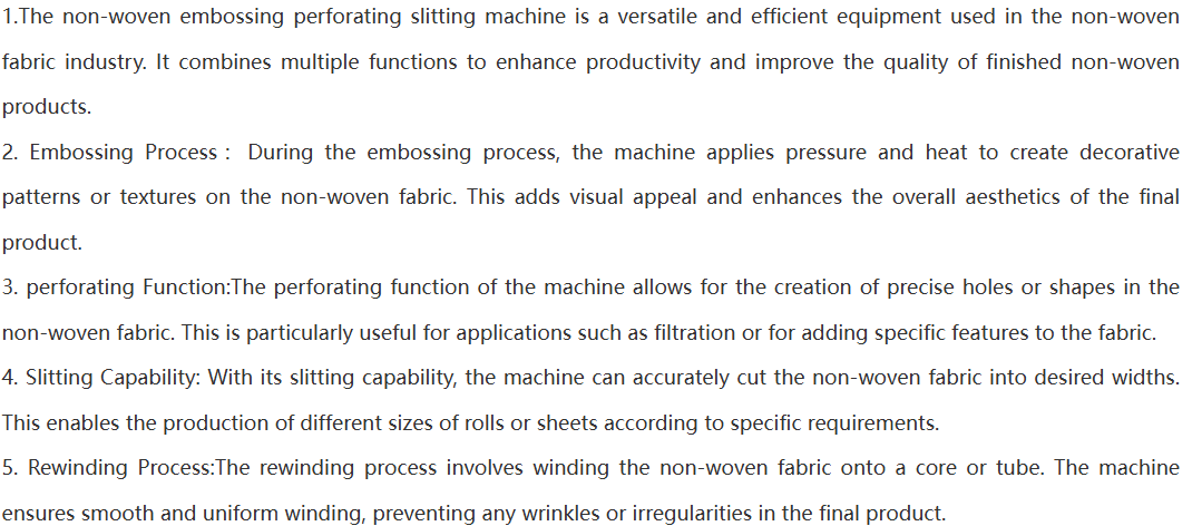 Non woven embossing & perforating slitting machine(Double unwinder and double rewinder) Non woven embossing & perforating slitting machine(Double unwinder and double rewinder)