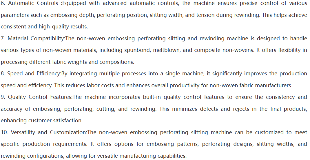 Non woven embossing & perforating slitting machine(Double unwinder and double rewinder) Non woven embossing & perforating slitting machine(Double unwinder and double rewinder)