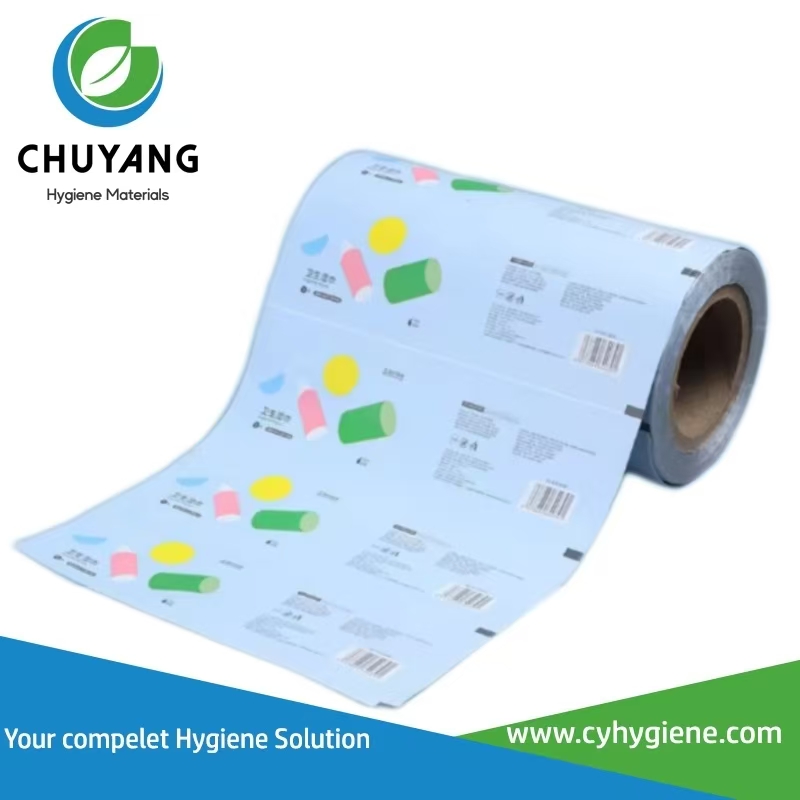 Custom Printed Wet Tissues Roll Packaging Film OEM Wet Wipes Printing Automatic Wrapping Film