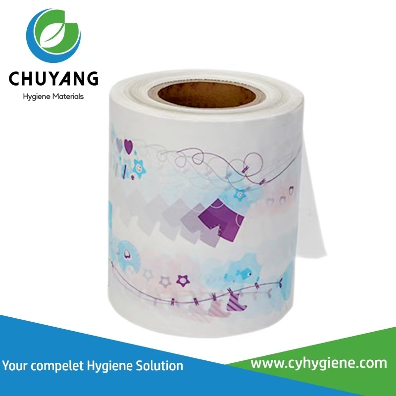 Customizable Printed Breathable/unbreathable Soft PE Film Baby&Adult Diaper Raw Materials Customizable Printed Breathable/unbreathable Soft PE Film Baby&Adult Diaper Raw Materials
