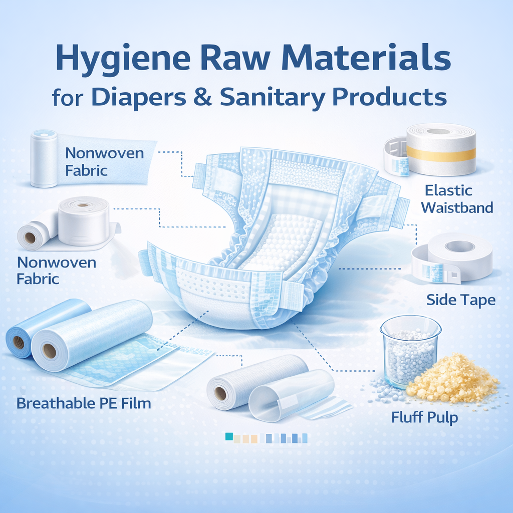 Hygiene Raw Materials for Diapers & Sanitary Products | One-Stop Supply Solution