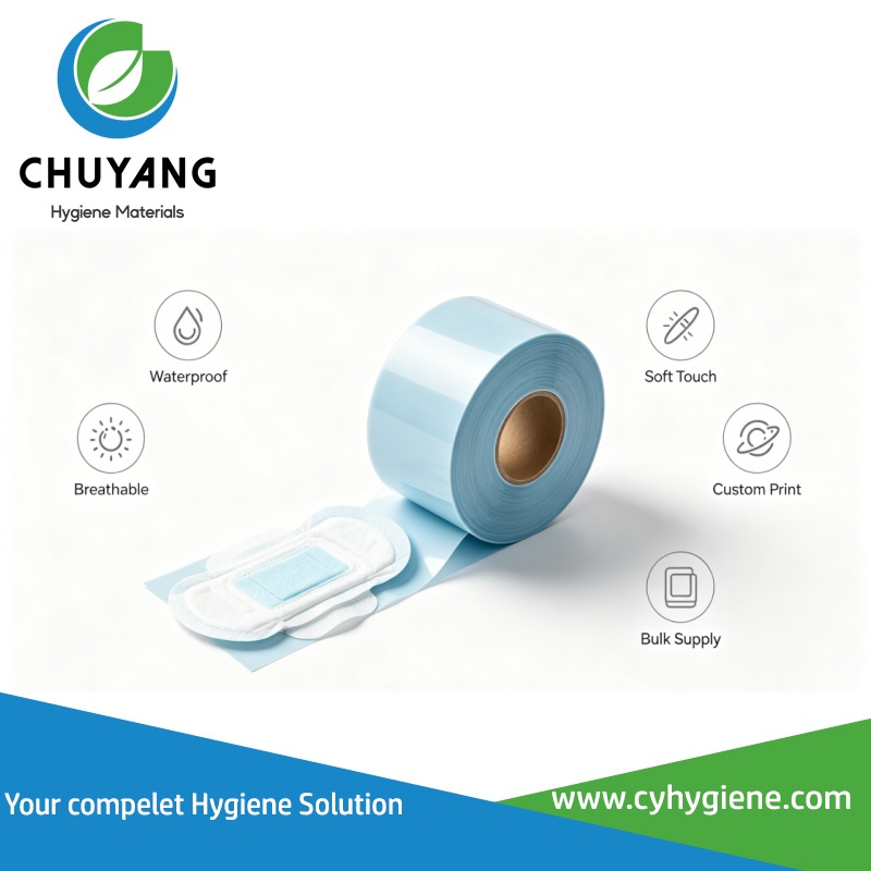 Wholesale waterproof breathable PE backsheet film for disposable hygiene products