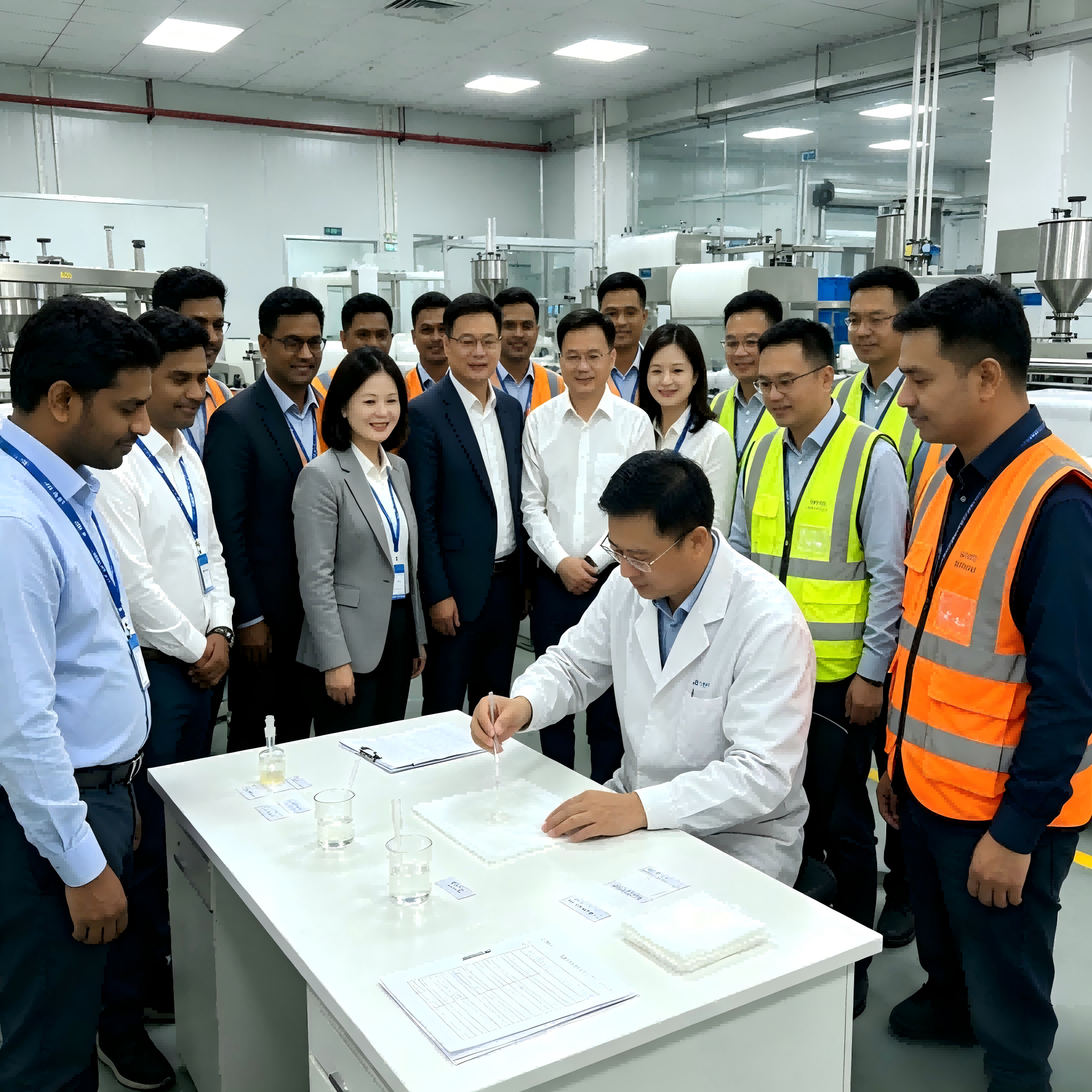 Indian Clients Visit Our Nonwoven Factory | Diaper & Sanitary Napkin Raw Materials